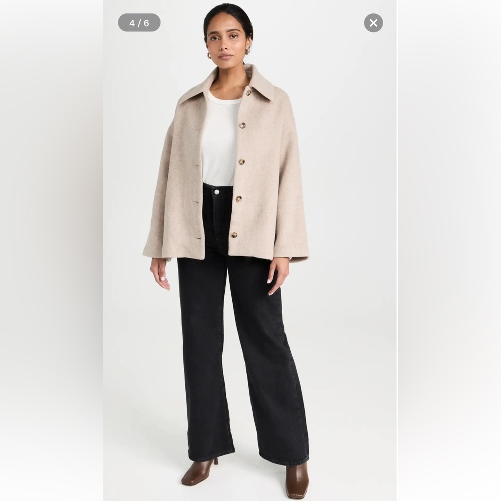 Reformation Rocky Oversized Wool Shirt Women's Jacket Coat